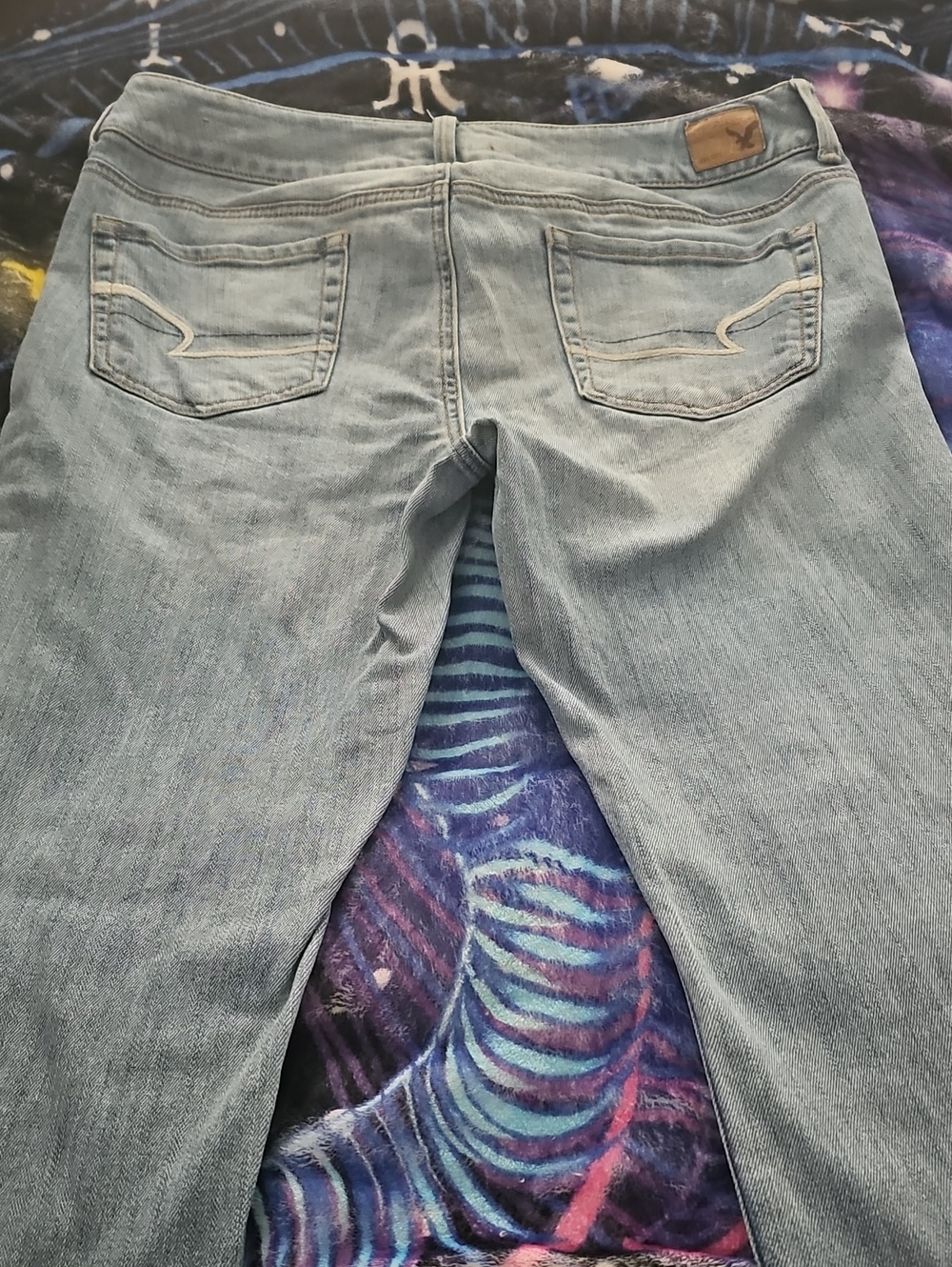 American Eagle Outfitters Light Blue Straight Leg Jeans
